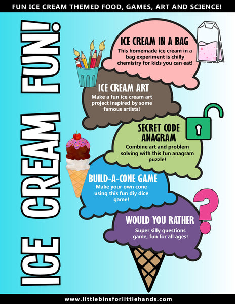 Ice Cream Theme Activity Pack