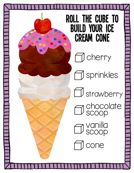 Ice Cream Theme Activity Pack