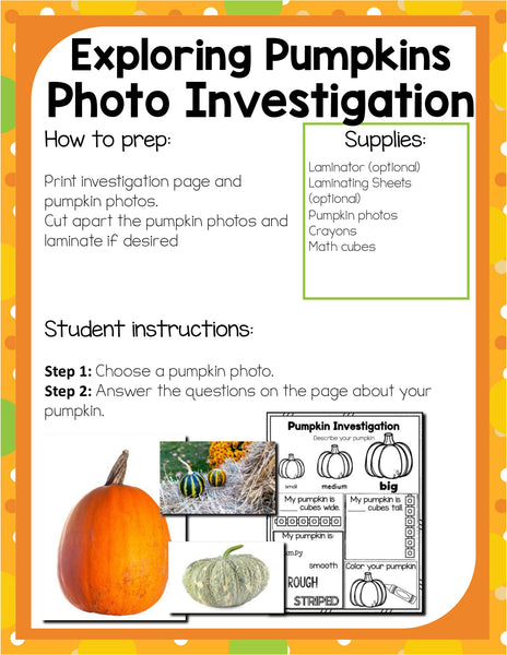 Preschool Pumpkin Theme Pack