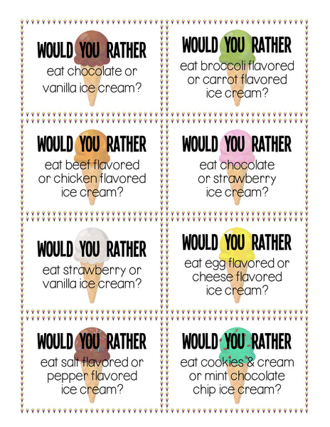 Ice Cream Theme Activity Pack