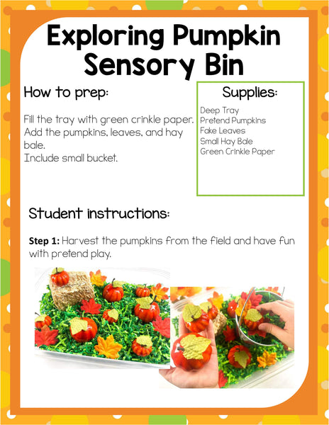 Preschool Pumpkin Theme Pack