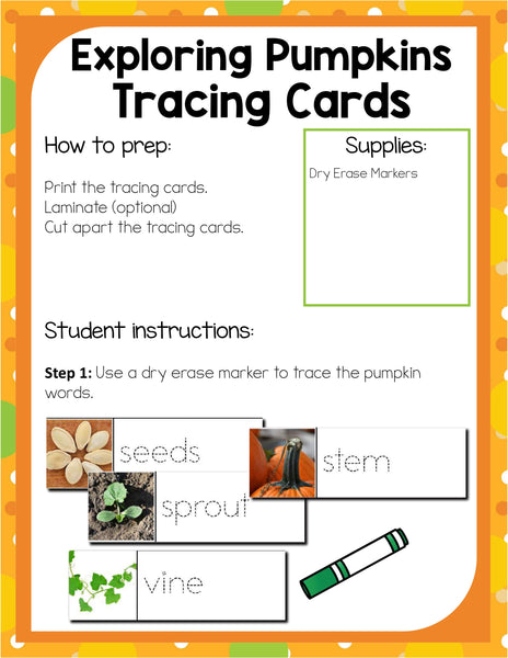 Preschool Pumpkin Theme Pack