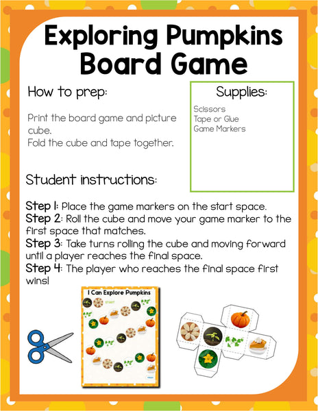 Preschool Pumpkin Theme Pack