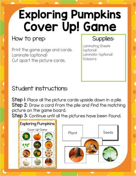 Preschool Pumpkin Theme Pack
