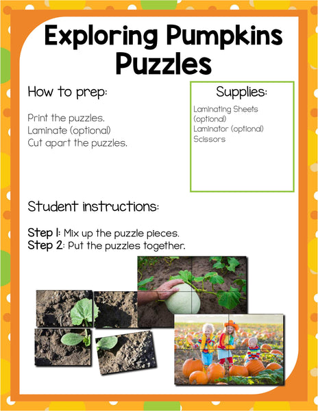 Preschool Pumpkin Theme Pack