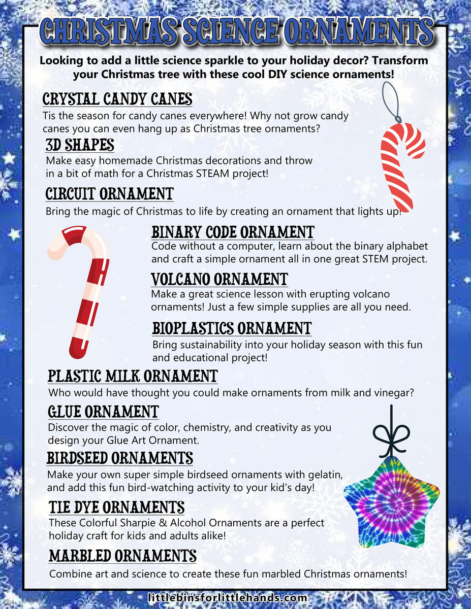 Christmas STEAM Ornaments Project Pack – Little Bins for Little Hands