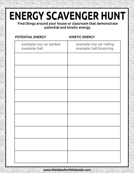 Potential and Kinetic Energy Project Pack