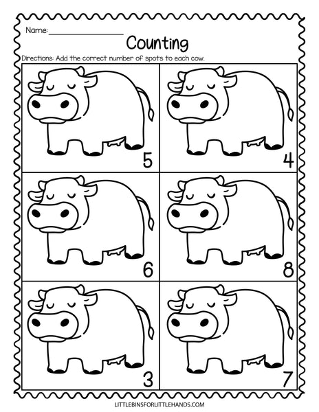 Math Zoo Preschool Pack