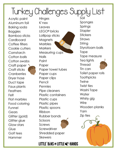 Fall Thanksgiving STEM Activity Pack