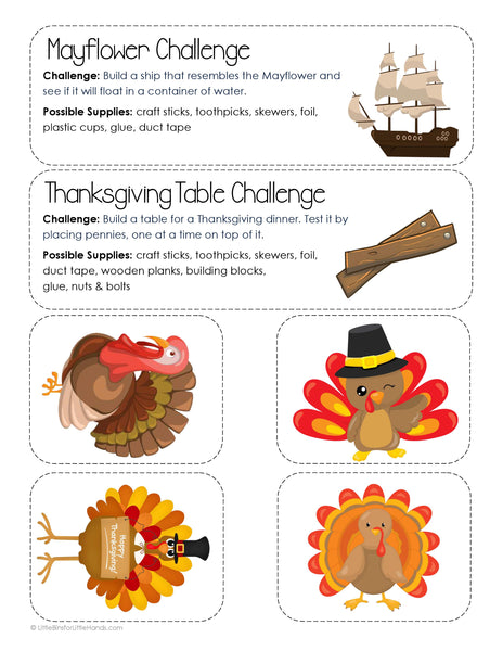 Fall Thanksgiving STEM Activity Pack