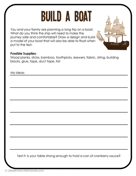 Fall Thanksgiving STEM Activity Pack