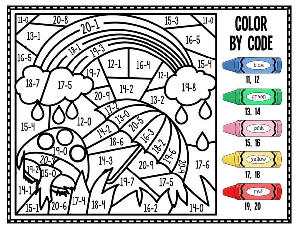 Spring Color By Code Math!