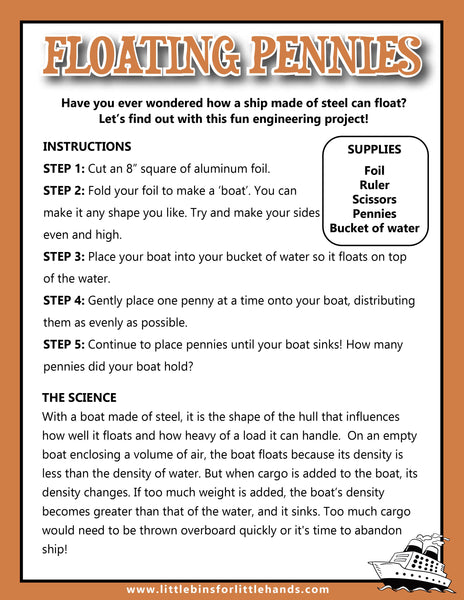 Penny STEM Activities Pack for Kids