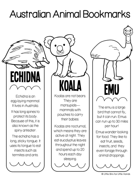 Australian Animal Activity Pack (100% Donation)