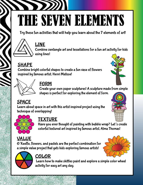 Art: 7 Elements of Art Activities Pack for Kids