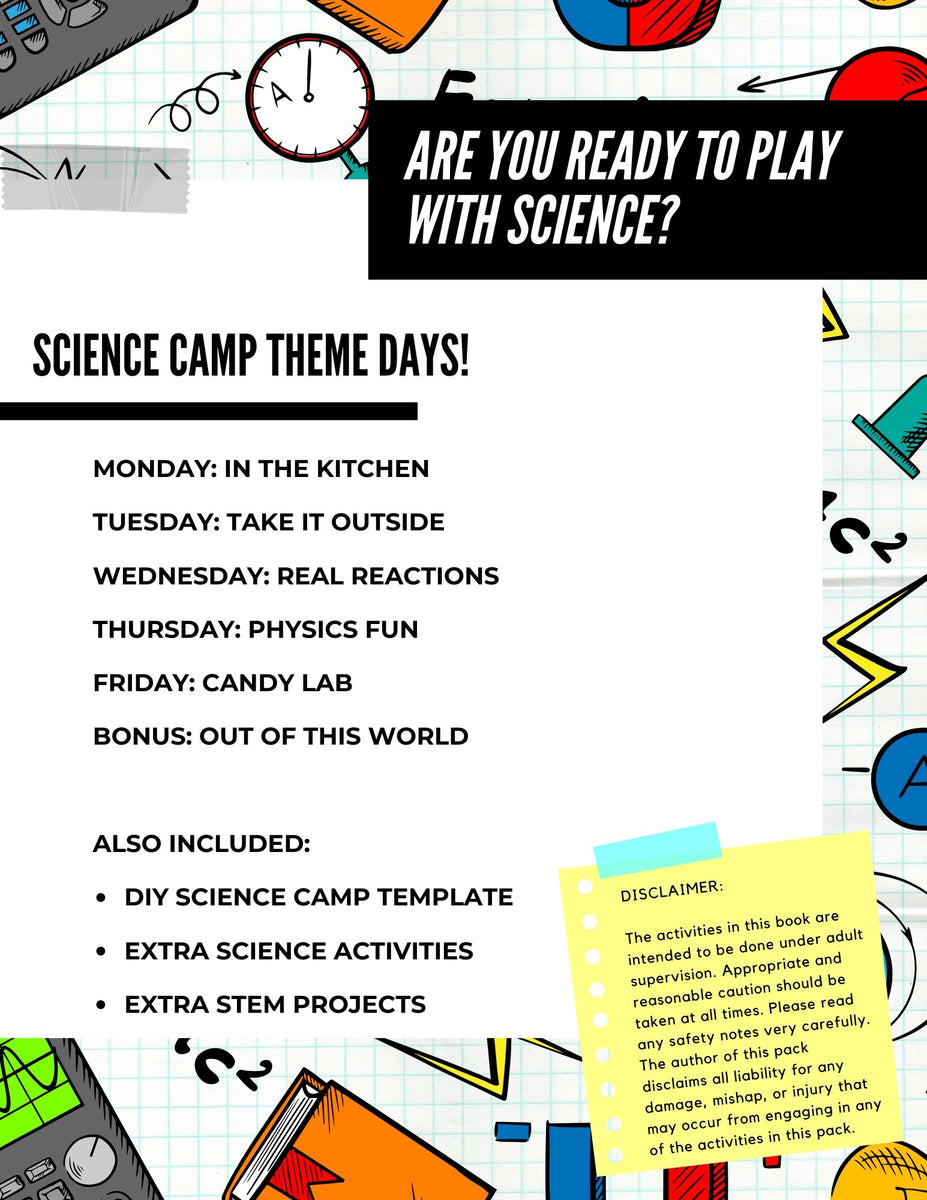 Summer Science Camp Activities Pack with Experiments, STEM Challenges ...