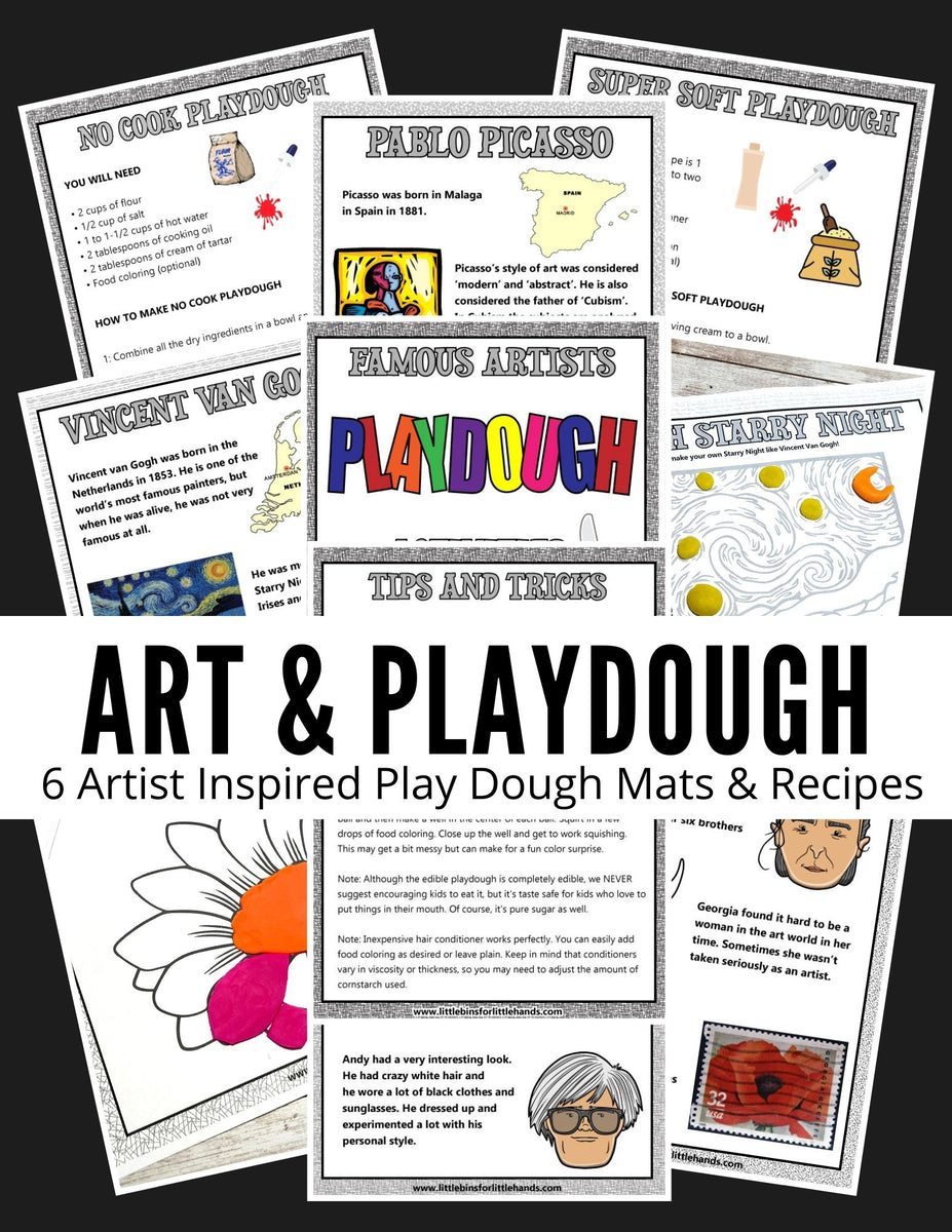Art and Playdough Pack (Activity Mats & Recipes) – Little Bins for Little  Hands