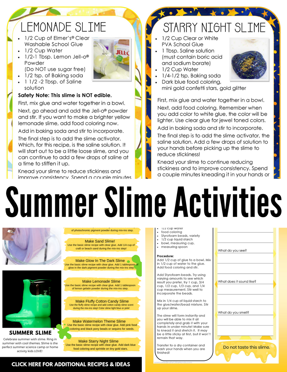 Elmer's Clear Glue Slime Recipe for Kids story - Little Bins for Little  Hands