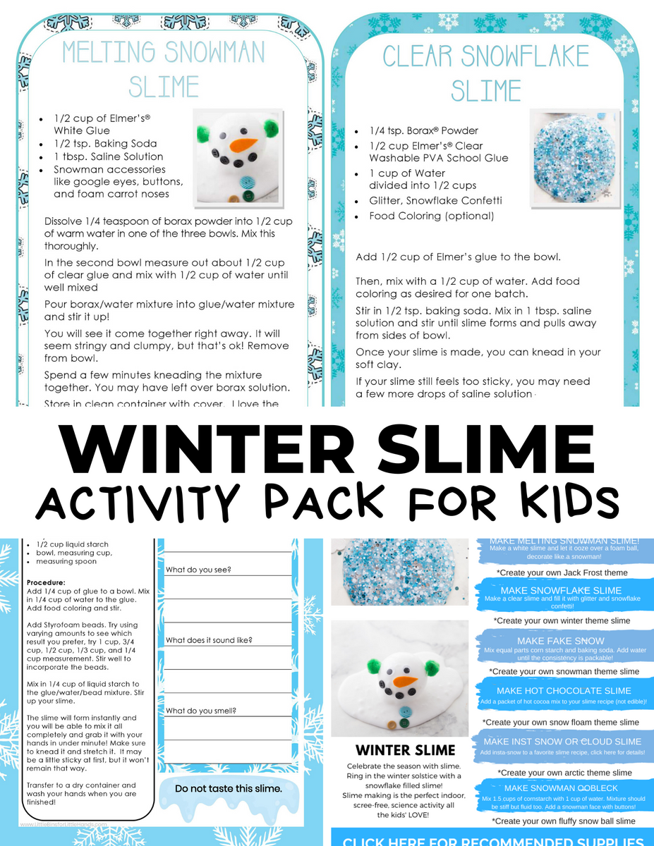 Recommended Supplies To Make Slime Story - Little Bins for Little Hands