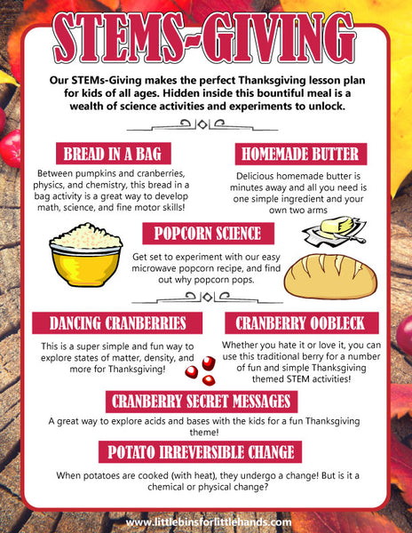Fall Thanksgiving STEM Activity Pack