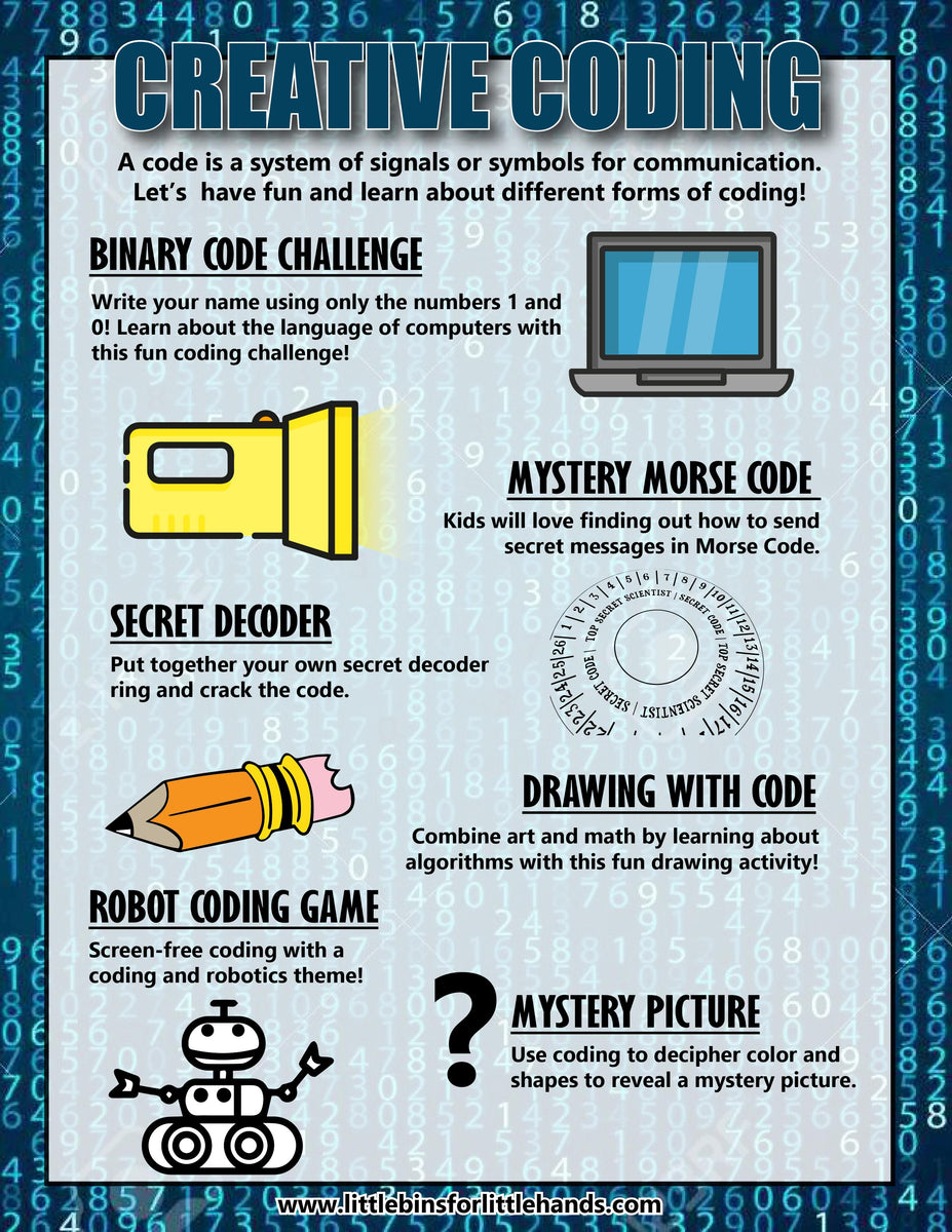 Coding Activity Explaining Stem Coding Classic Coding STEM Activity Pack – Little Bins for Little Hands