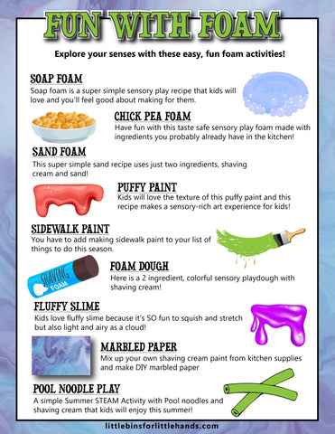 Foam Sensory Activities