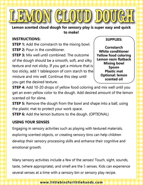 Lemon Activities Pack for Kids!