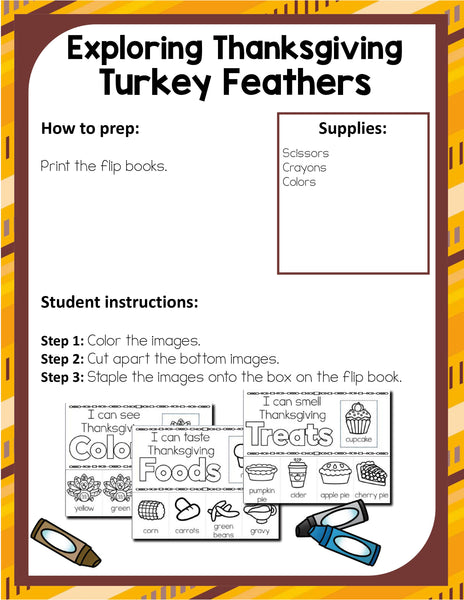 Preschool Thanksgiving Theme Pack