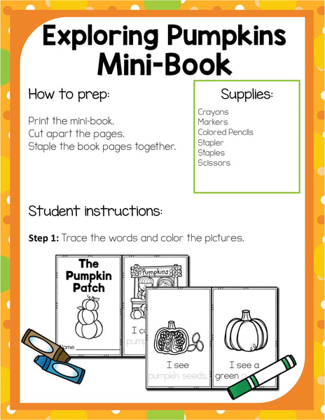 Preschool Pumpkin Theme Pack