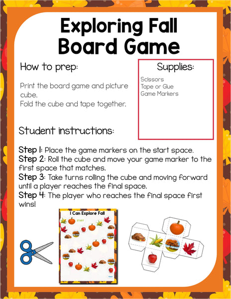 Preschool Fall Theme Pack