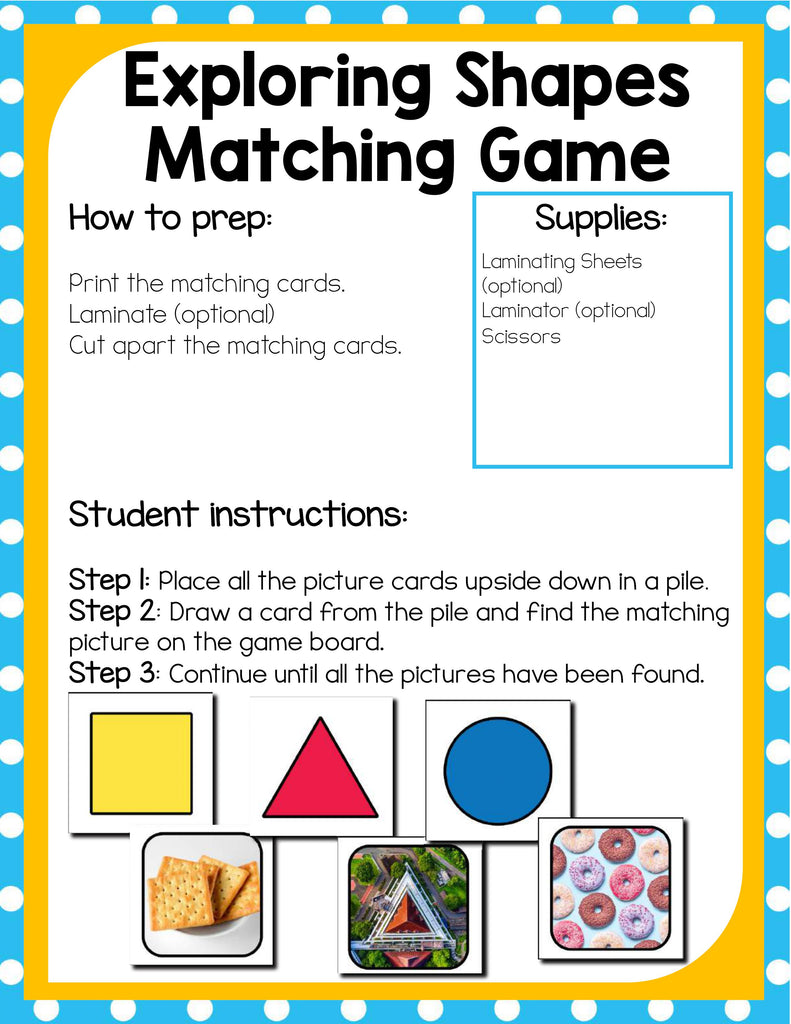 Preschool Shapes Theme Pack – Little Bins for Little Hands