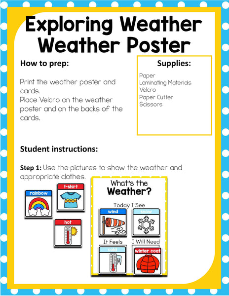 Preschool Weather Theme Pack