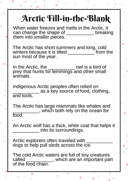 Winter Arctic Lesson Guide and Projects