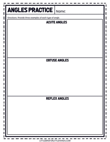 Math Angles Worksheets