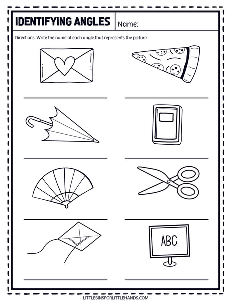 Math Angles Worksheets