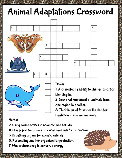 Animal Adaptations Activities for Kids