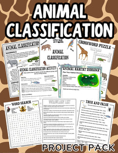 Animal Classification Activity Pack