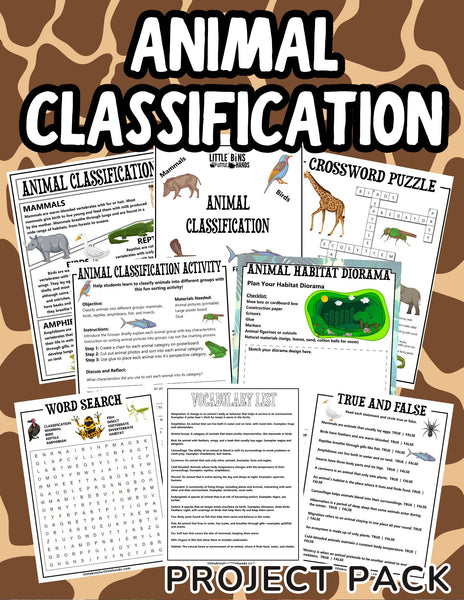 Animal Classification Activity Pack