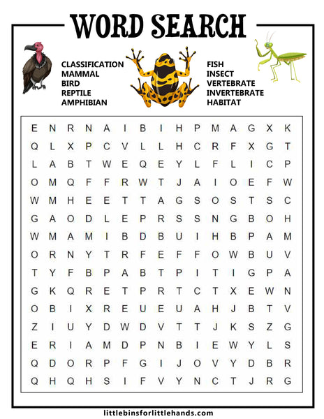 Animal Classification Activity Pack