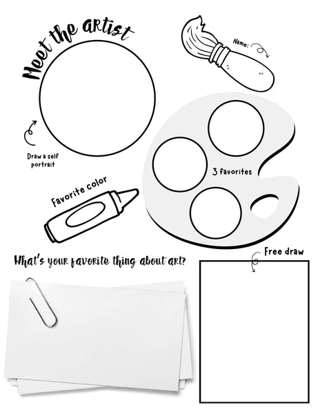 First Week of Art Activities: Back to School Art Pack for Elementary Art Printable