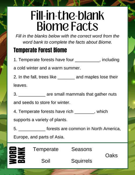 Biomes Unit Study Pack