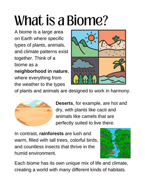 Biomes Unit Study Pack