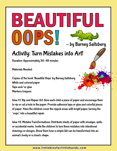 Art - Book Theme Printable Art Activities