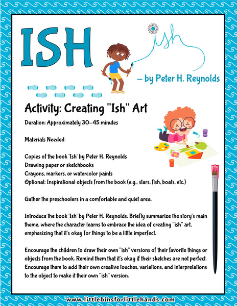 Art - Book Theme Printable Art Activities