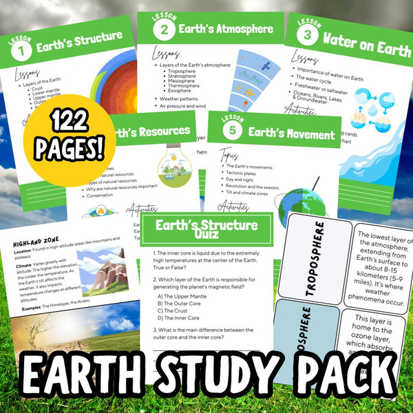 Earth Study Pack: Explore Earth Science for Kids