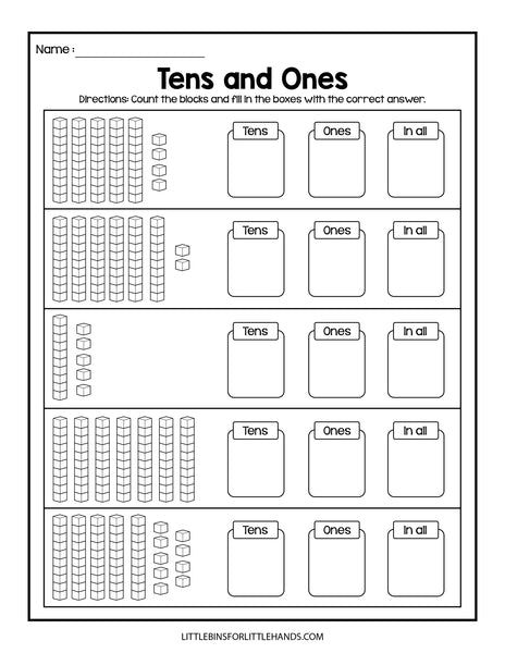 Fall Math Place Value Worksheets