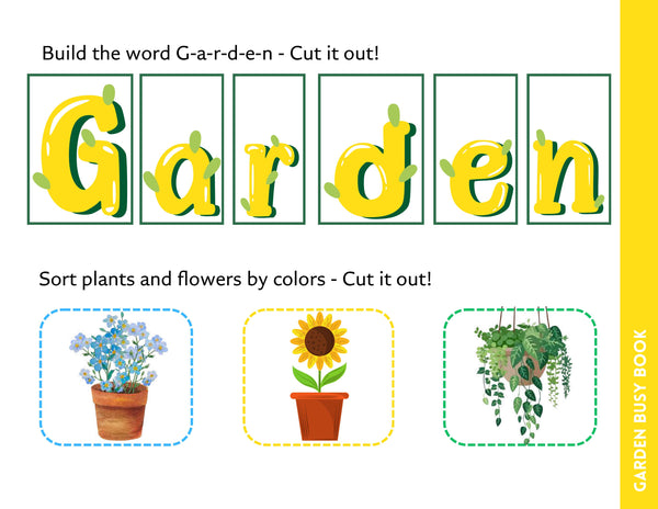 Preschool Garden Busy Book (First STEM)