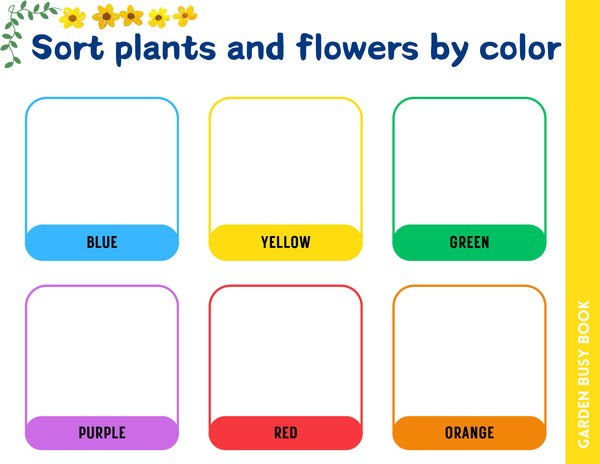 Preschool Garden Busy Book (First STEM)