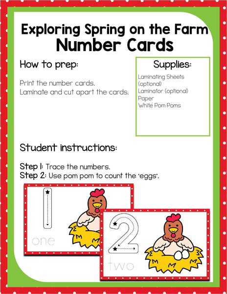 Preschool Spring Farm Theme Pack