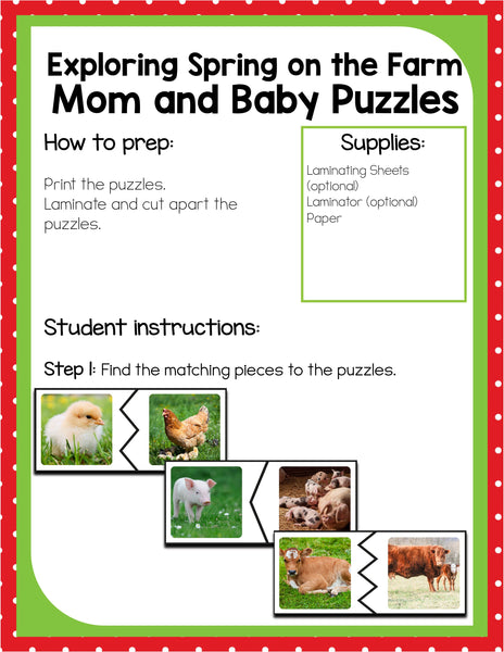 Preschool Spring Farm Theme Pack